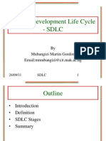 System Development Life Cycle - SDLC: by Mubangizi Martin Gordon Email:mmubangizi@cit - Mak.ac - Ug