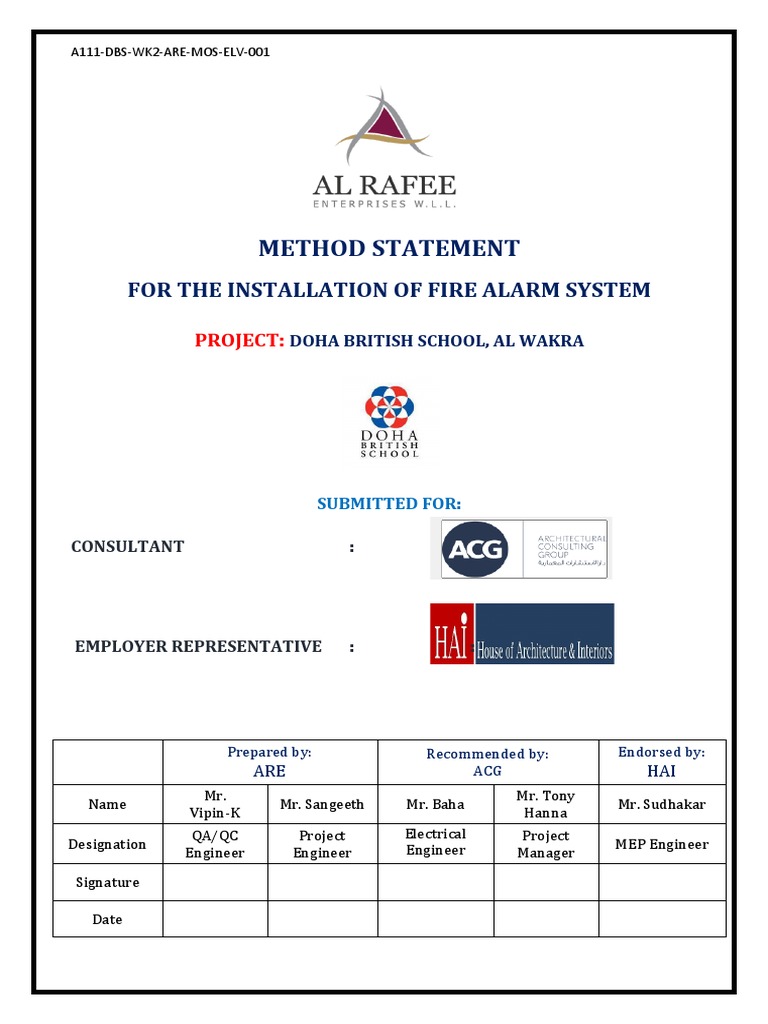 Fire Alarm System Installation Method | PDF | Personal Protective ...