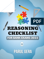 Reasoning Checklist 8 PDF 2022 by Parul Gera