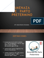 Amenaza de Parto Prematuro (APP)