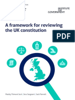 A Framework For Reviewing The UK Constitution