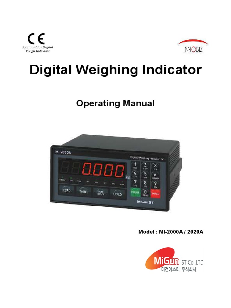 MI-2000A Digital Indicator Manual | PDF