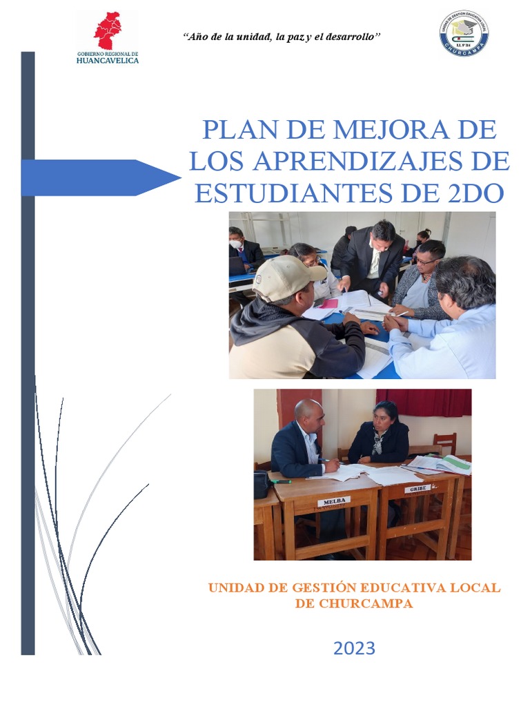 Plan de Mejora de Los Aprendizajes en Estudiantes de 2do Grado | PDF ...