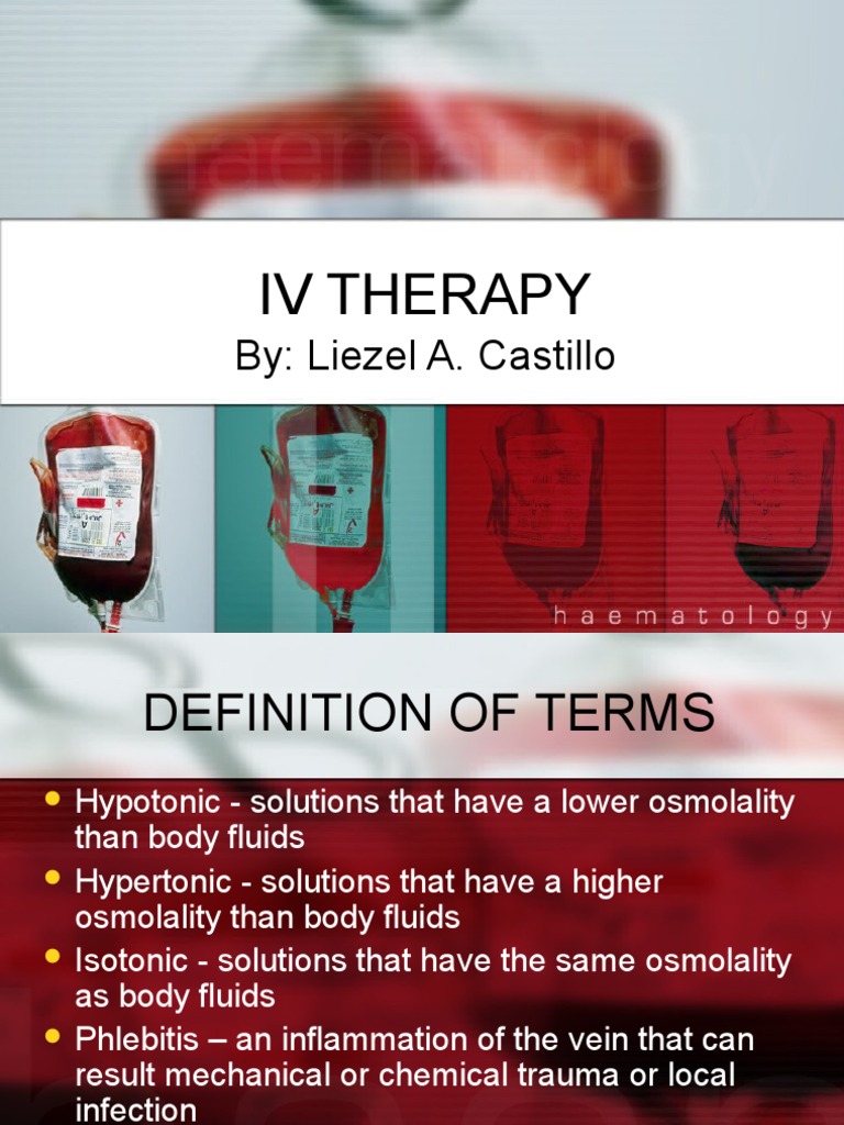 IV Therapy PDF Intravenous Therapy Blood Transfusion