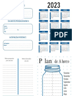 Hoja de Datos Con Calendario Carta Azul