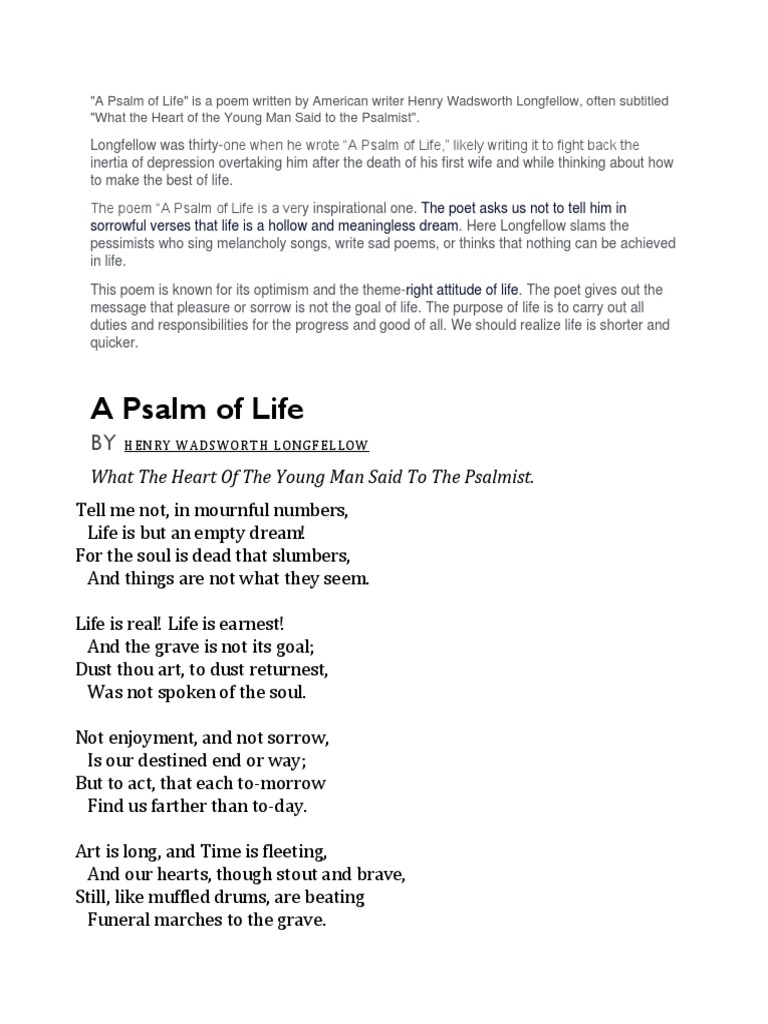 A Psalm of Life | PDF