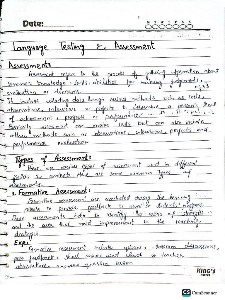 Lang, Testing, Assessment PDF
