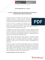 Ipd Lanzó Campaña de Ayuda para Afectados Por Los Huaicos e Inundaciones en Diversas Partes Del País