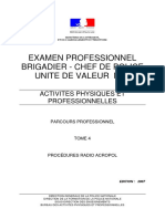Examen Professionnel Brigadier - Chef de Police Unite de Valeur N 1 Tome 4