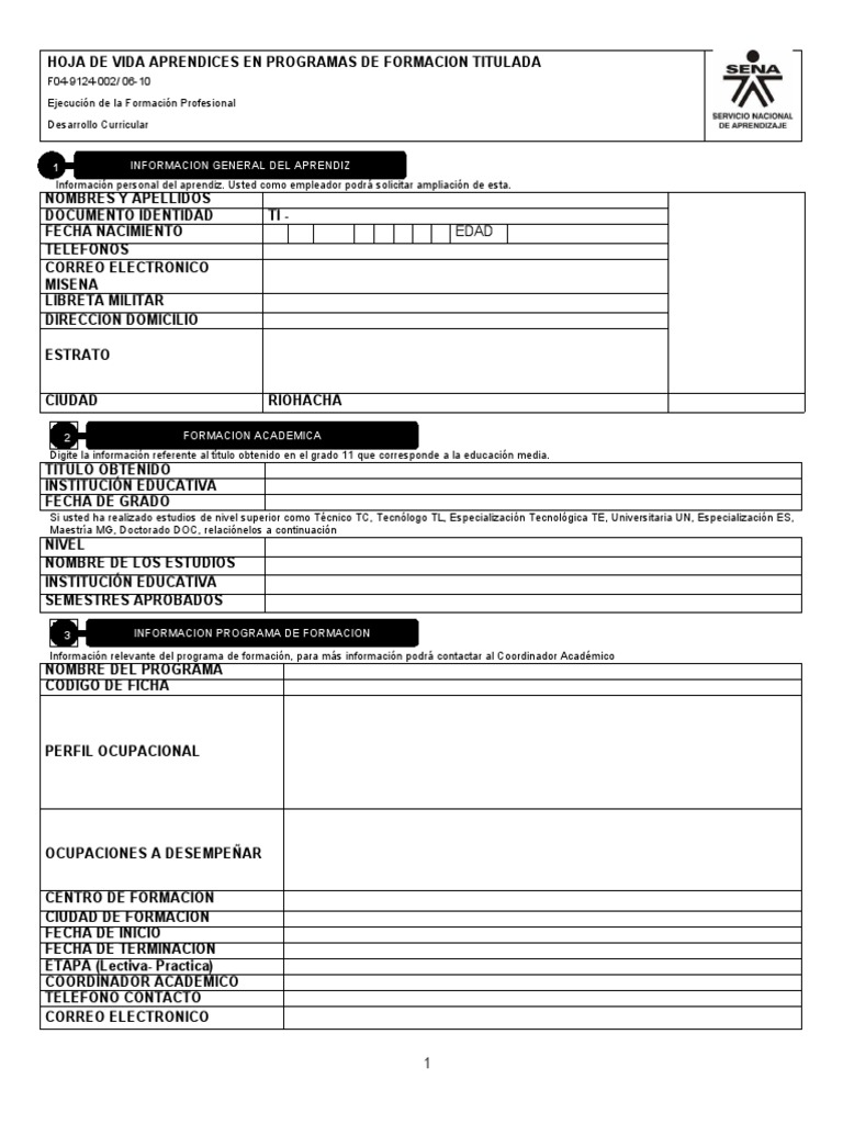 Formato Sena 2023 | PDF