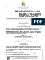 PROJETO DE LEI COMPLEMENTAR 0152023 IPG APOSENTADORIA