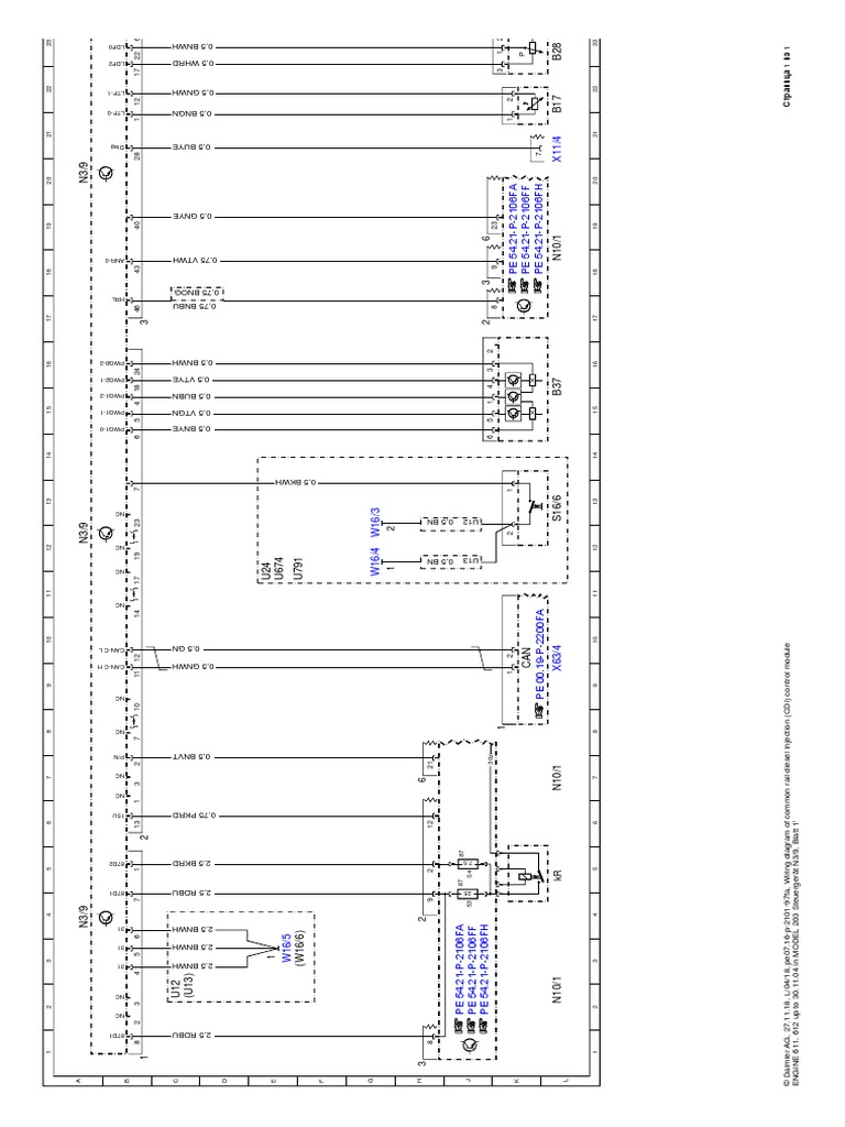 Wiring Diagram of Common Rail Diesel Injection (CDI) Control Module