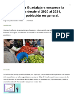 La Inflación en Guadalajara Encarece La Canasta Básica Desde El 2020 Al 2021, Afectando A La Población en General