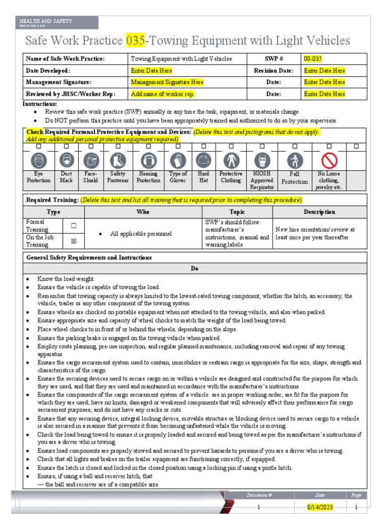 035 Towing Equipmentwith Light Vehicles | PDF | Manufactured Goods ...