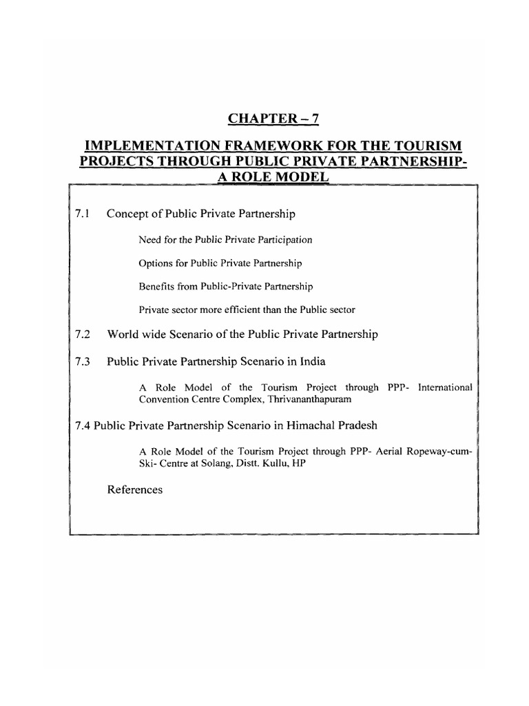 Tourism Projects via Public-Private Partnership | PDF