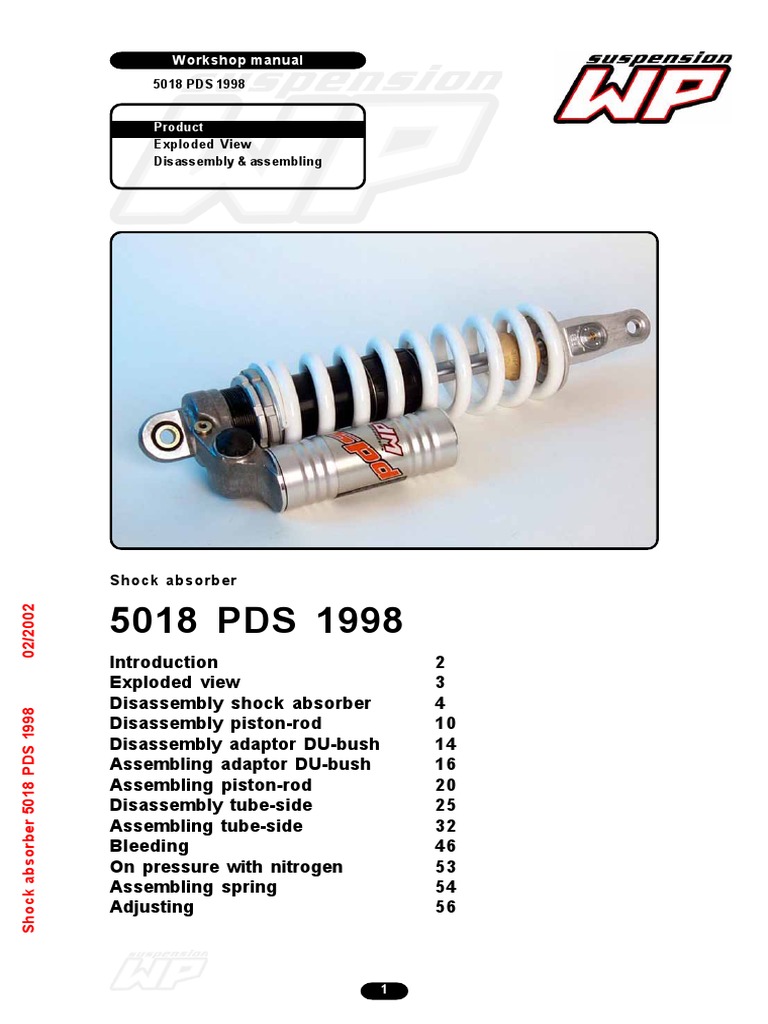 5018 PDS 1998 Shock Absorber Manual | PDF | Piston | Screw