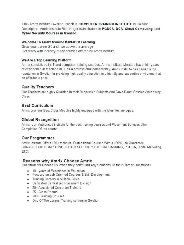Amrix Home Page | PDF