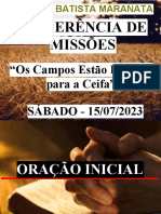 Ordem de Culto - Missões 15.07.2023 - Noite