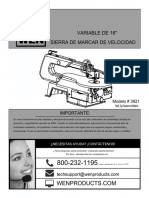 Manual Sierra Wen 16 Modelo 3921 Español