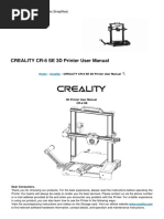 CR 6 Se 3d Printer Manual