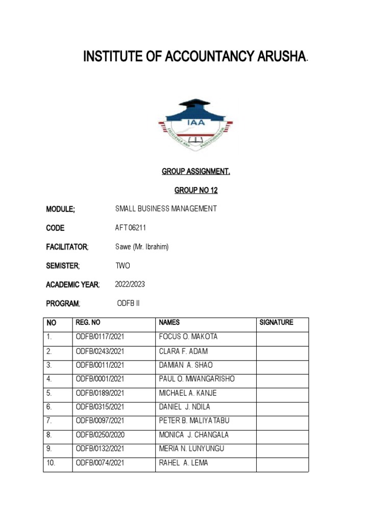 Small Business Management Meaning In Tamil