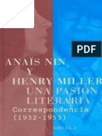Anaïs Nin_ Henry Miller - Una Pasión Literaria_ Correspondencia de Anaïs Nin y Henry Miller, 1932-1953-Siruela (2003)