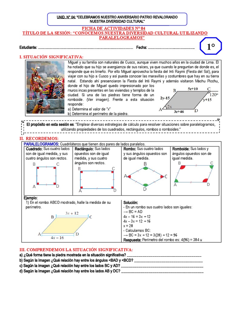 Ficha 4 - 1ero - Eda4 | PDF