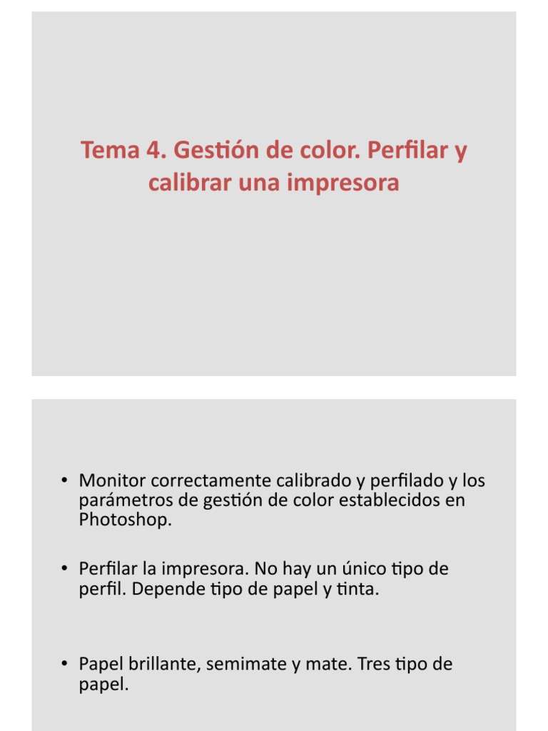 Gestión Del Color. Perfilar y Calibrar Una Impresora | PDF