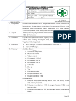 SOP Pemeriksaan Cholesterol HDL Dengan Fotometer