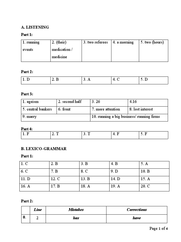 Key Test 1 | PDF