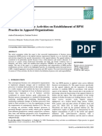 Prioritization of Key Activities On Establishment of BPM
