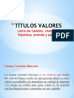 IV Títulos Valores