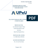 Modelo de Plan de Trabajo - Comunitario