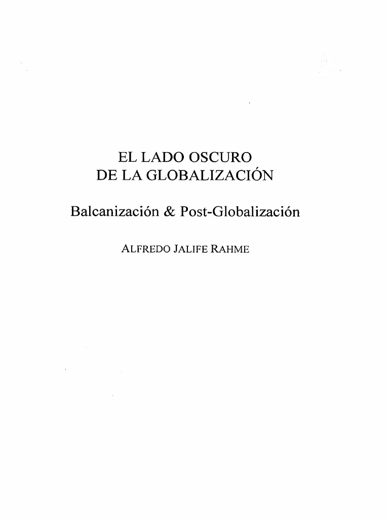 Jalife Rahme Alfredo El Lado Oscuro de La Globalizacion PDF