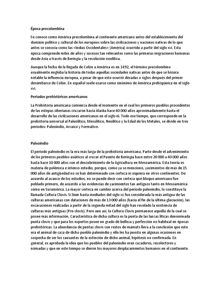 época Precolombina Pdf