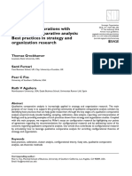 Greckhamer 2018 - Studying Configurations With Qualitative Comparative Analysis: Best Practices in Strategy and Organization Research