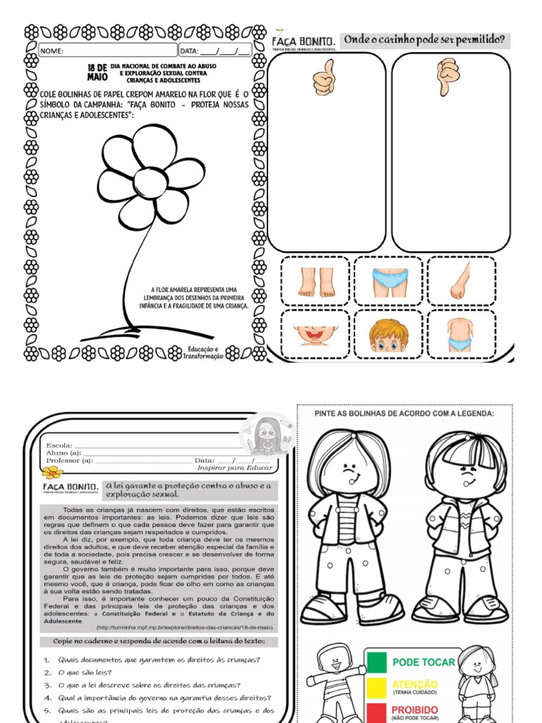 ATIVIDADES ABUSO INFANTIL | PDF