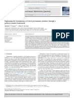 Explaining The Transparency of Local Government Websites Through A Political Market Framework Antonio F. Tavaresa, B,, Nuno F. Da Cruzc 2017