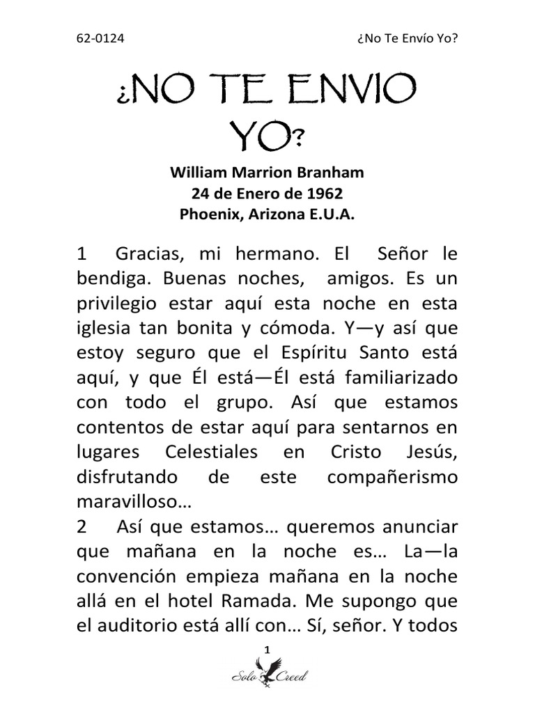 62-0124 No Te Envio Yo Hub | PDF