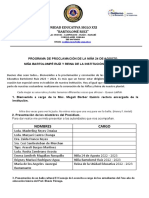 Programa de Proclamación de Reinas y Niñas Uebr 2023 - 2024