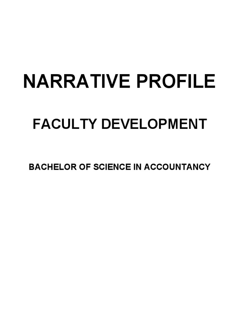 Bsaccountancy Faculty Development Narrative Profile | PDF