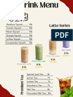 Green and Orange Illustrative Drink Menu