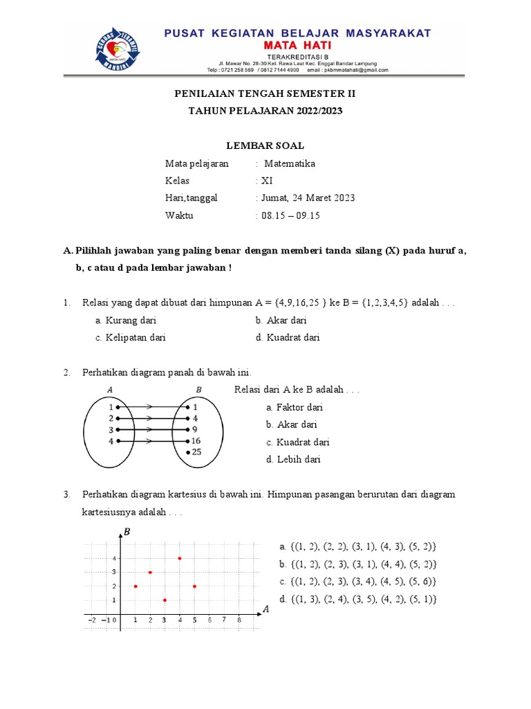 SOAL PTS Matem Ayu | PDF