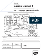 Evaluacion Unidad 1 Segundo Basico Lenguaje y Comunicacion BN