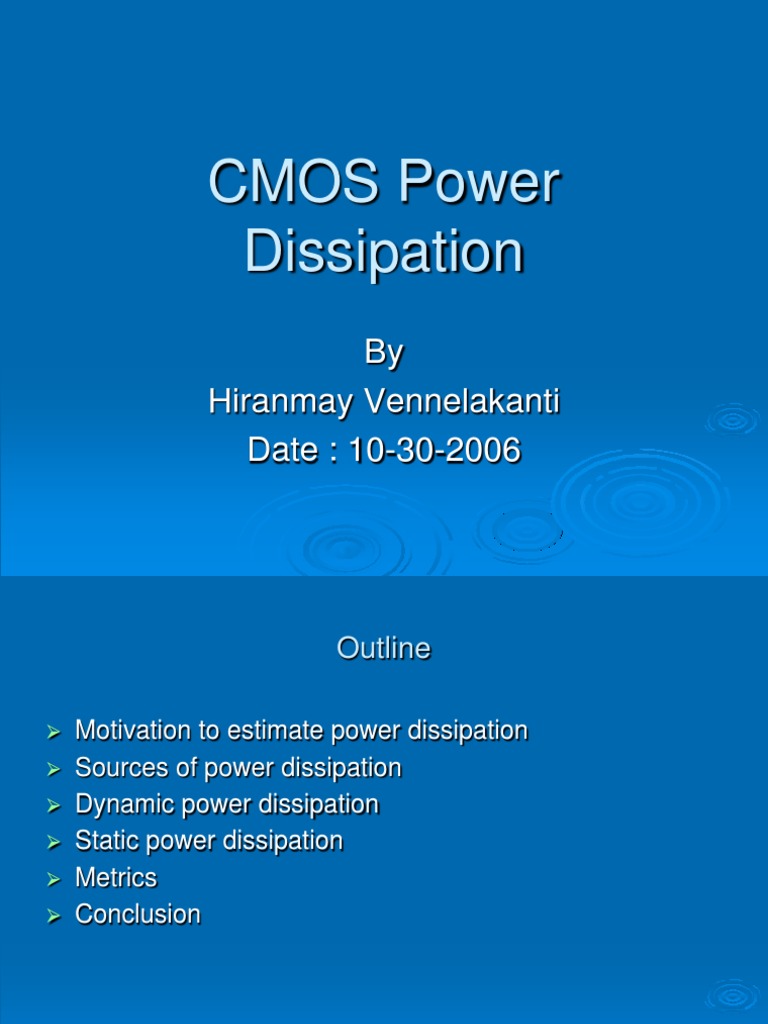 CMOS Power Dissipation Overview | PDF | Field Effect Transistor ...