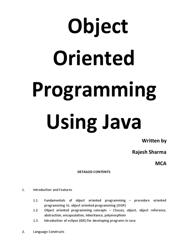 Java Oops Edited One | PDF
