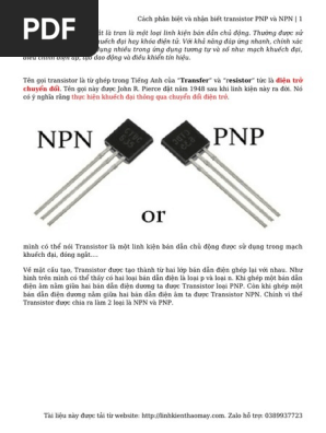 Các yếu tố ảnh hưởng đến hoạt động của transistor PNP