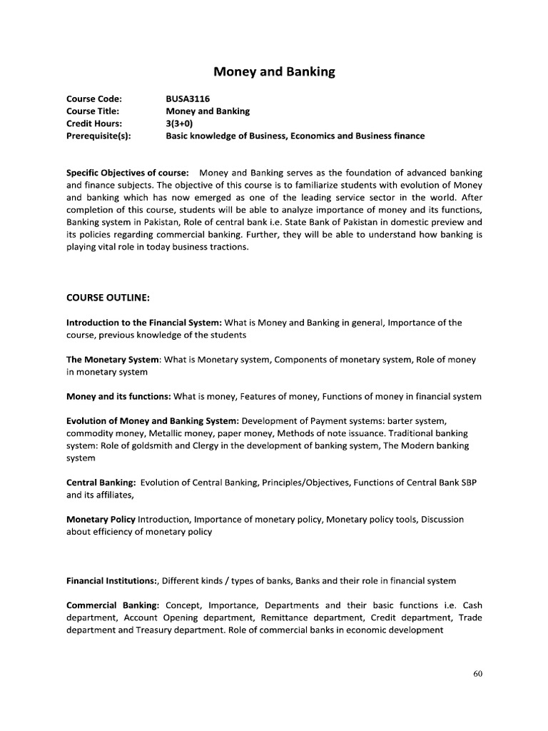 Money and Banking PDF