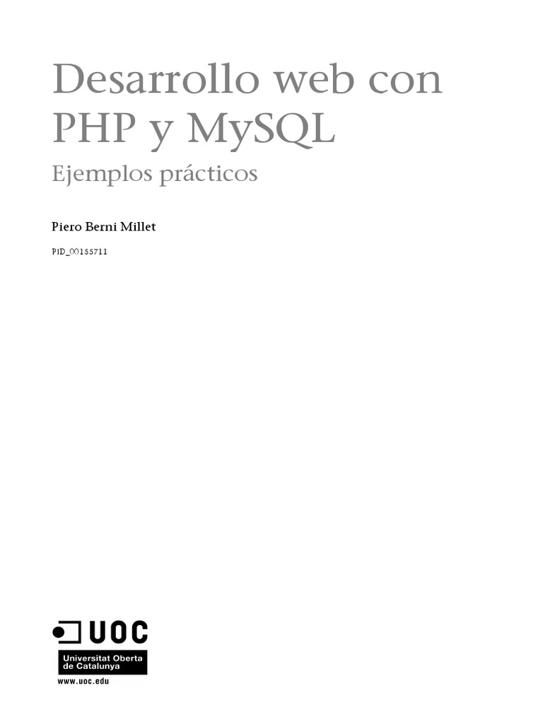 Desarrollo Web Con PHP y MySQL Ejemplos | PDF | Php | Redes