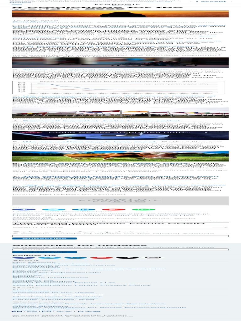 WORLD ECONOMIC FORUM PREDICTIONS FOR 2030 intelligence overview